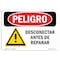 Signmission OSHA Danger, Disconnect Before Servicing Spanish, 14in X 10in Decal, OS-DS-D-1014-LS-1129 OS-DS-D-1014-LS-1129 - alternate 1